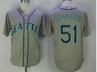 Seattle Mariners #51 Randy Johnson Grey Cool Base Jersey