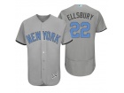 New York Yankees #22 Jacoby Ellsbury Grey With Blue Number Flexbase Jersey