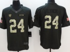 Oakland Raiders #24 Marshawn Lynch Anthracite Salute to Service Limited Football Jersey