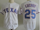 Texas Rangers #25 Jonathan Lucroy White Flexbase Jersey