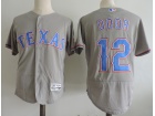 Texas Rangers #12 Rougned Odor Grey Flexbase Jerseys