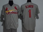 St. Louis Cardinals #1 Ozzie Smith Grey Cool Base Jersey