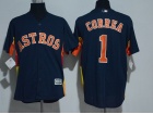 Houston Astros #1 Carlos Correa Blue Cool Base Jerseys