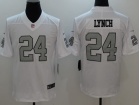 Oakland Raiders #24 Marshawn Lynch White Color Rush Limited Football Jerseys