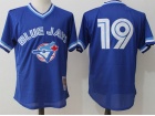 Toronto Blue Jays #19 Jose Bautista Blue BP Throwback Jersey