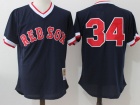 Boston Red Sox #34 David Ortiz Blue BP Throwback Jersey