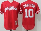 Philadelphia Phillies #10 Darren Daulton Red BP Throwback Jersey