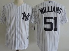 New York Yankees #51 Bernie Williams White Cool Base Jerseys