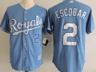 Kansas City Royals #2 Alcides Escobar Baby Blue New Cool Base Jersey