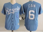 Kansas City Royals #6 Lorenzo Cain Baby Blue New Cool Base Jersey