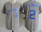 Kansas City Royals #2 Alcides Escobar Grey New Cool Base Jersey