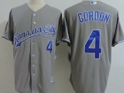 Kansas City Royals #4 Alex Gordon Grey Cool Base Jerseys