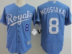 Kansas City Royals #8 Mike Moustakas Baby Blue Cool Base Jerseys