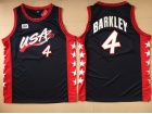 Dream Team #4 Charles Barkley Blue 1996 USA Olympic Basketball Jerseys