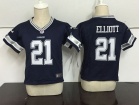 Dallas Cowboys # 21 Ezekiel Elliott Blue Toddler Jerseys