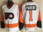 Philadelphia Flyers #1 Bernie Parent White Throwback CCM Jerseys