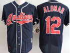 Cleveland Indians #12 Roberto Alomar Blue Throwback Jersey