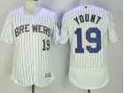 Milwaukee Brewers #19 Robin Yount Navy Blue Flex Base Jerseys