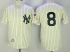 New York Yankees #8 Yogi Berra Cream 1951 Throwback Jersey