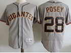 San Francisco Giants #28 Buster Posey Grey Gigantes 2017 Flexbase Jersey