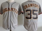 San Francisco Giants #35 Brandon Crawford Grey Gigantes 2017 Flexbase Jersey