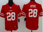 San Francisco 49ers #28 Carlos Hyde Red Men's Vapor Untouchable Limited Jersey