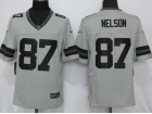 Green Bay Packers #87 Jordy Nelson Gridiron Gray II Limited Football Jersey