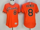 San Francisco Giants #8 Hunter Pence Orange Pullover Flexbase Jersey