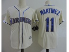 Seattle Mariners #11 Edgar Martínez Cream Cool Base Jersey