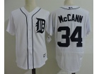 Detroit Tigers #34 James McCann White Cool Base Jersey