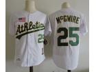 Oakland Athletics #25 Mark McGwire White Throwback Jerseys