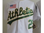 Oakland Athletics #25 Mark McGwire White Throwback Jerseys