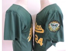 Oakland Athletics #24 Rickey Henderson Green Throwback Jerseys