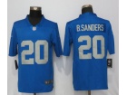 Detroit Lions #20 B.Sanders Blue Throwback Style Vapor Untouchable Limited Football Jersey