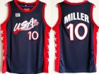 Dream Team #10 Reggue Miller Blue 1996 USA Olympic Basketball Jerseys