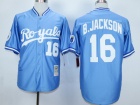 Kansas City Royals #16 Bo Jackson Baby Blue Throwback Jerseys