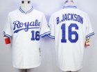 Kansas City Royals #16 Bo Jackson White Throwback Jerseys