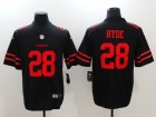 San Francisco 49ers #28 Carlos Hyde Black Men's Vapor Untouchable Limited Jersey