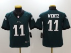 Philadelphia Eagles #11 Carson Wentz Green Youth Vapor Untouchable Limited Jersey