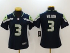 Seattle Seahawks #3 Russell Wilson Blue Womens Vapor Untouchable Limited Football Jersey