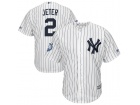 Men's New York Yankees Derek Jeter Majestic White Retirement Patch Cool Base Jersey