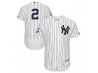 Men's New York Yankees Derek Jeter Majestic White Home Retirement Patch Collection Flex Base Jersey