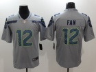 Seattle Seahawks #12 Fan Gray Vapor Untouchable Limited Football Jersey