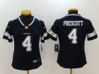 Dallas Cowboys #4 Dak Prescott Blue Womens Vapor Untouchable Limited Jersey