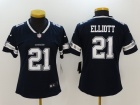 Dallas Cowboys #21 Ezekiel Elliott Blue Womens Vapor Untouchable Limited Jersey