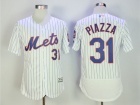 New York Mets #31 Mike Piazza White Flexbase Baseball Jerseys