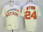 Houston Astros #24 Jim Wynn Cream 1971 Throwback Jersey