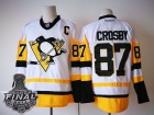 Pittsburgh Penguins #87 Sidney Crosby White with 2017 Stanley Cup Finals Patch Hockey Jersey