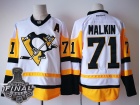 Pittsburgh Penguins #71 Evgeni Malkin White with 2017 Stanley Cup Finals Patch Hockey Jersey