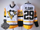 Pittsburgh Penguins #29 Marc-Andre Fleury White with 2017 Stanley Cup Finals Patch Hockey Jersey